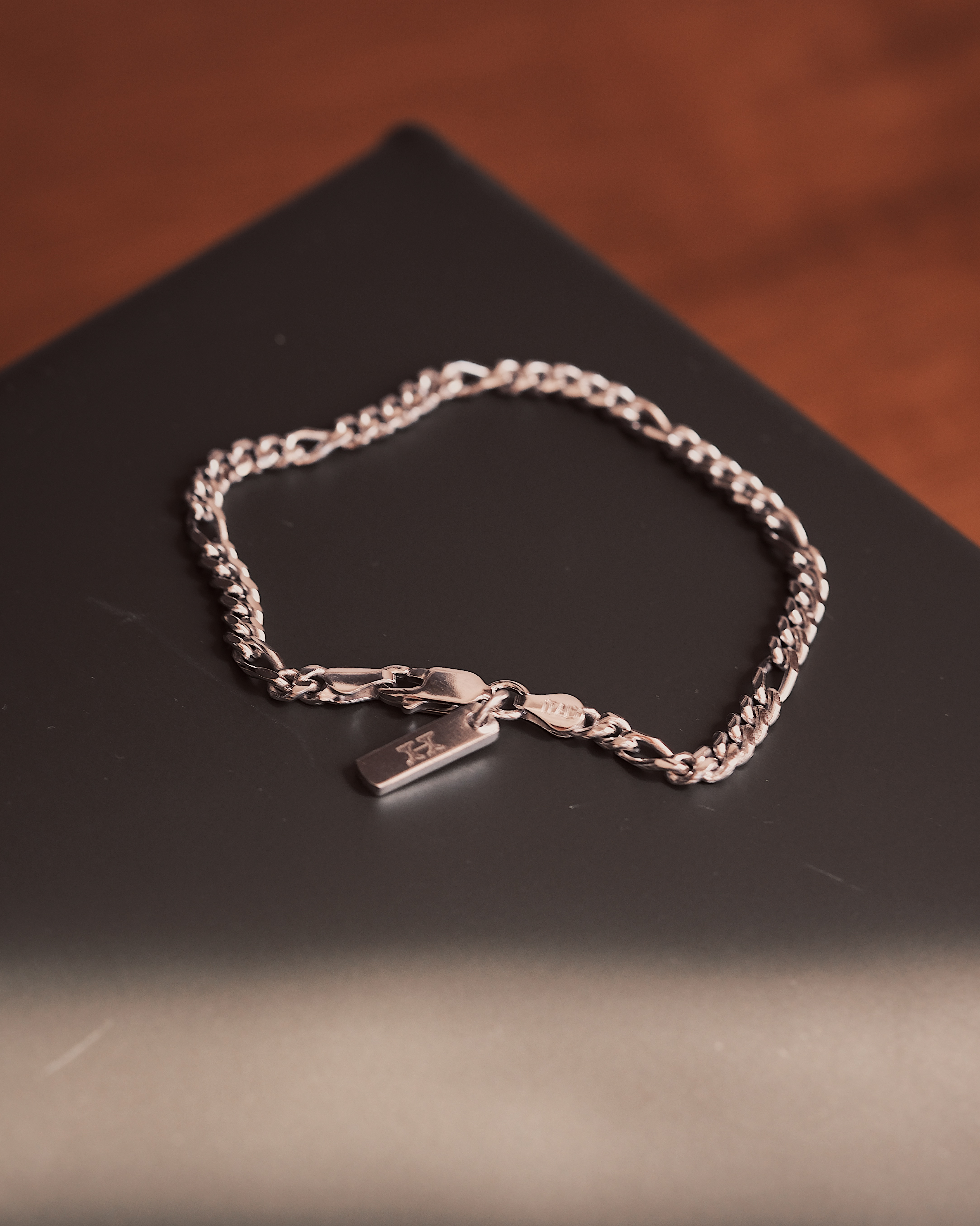 Silver Figaro Bracelet