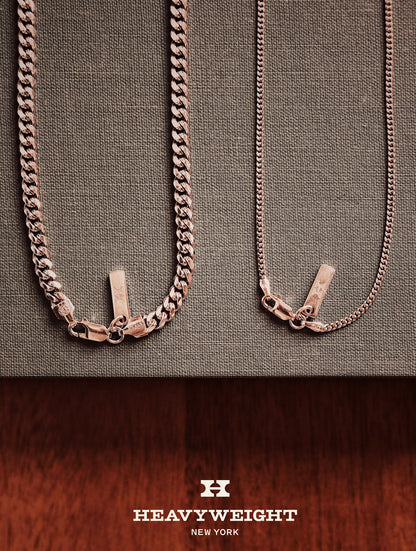 2mm CubanLink Necklace Silver