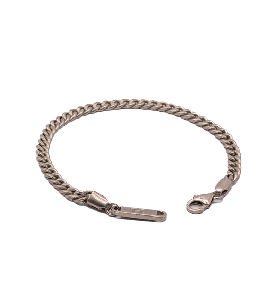 5mm Cuban Link Bracelet Vintage Silver