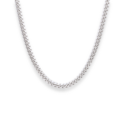 2mm CubanLink Necklace Silver